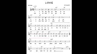 LOVE  Play along  Backing track C key score violinguitarpiano [upl. by Standush507]