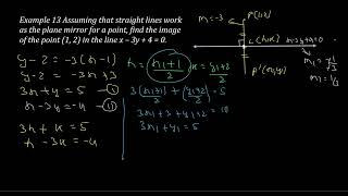 Assuming that straight lines work as the plane mirror for a point find straightline [upl. by Nomaj]