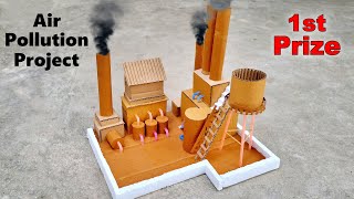 Factory working model for school project  Air pollution model [upl. by Nnateragram736]