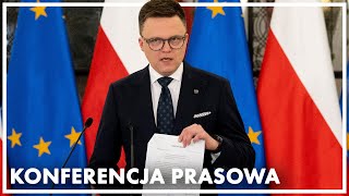 Konferencja prasowa Marszałka Sejmu 8 lutego 2024 r [upl. by Jami]