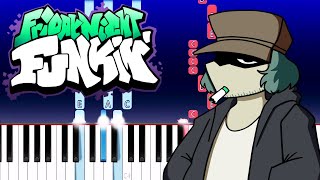 Friday Night Funkin  Nerves  Vs Garcello Piano Tutorial [upl. by Dlareme]