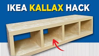 I Turned an IKEA Bookshelf into a Modern TV Console  IKEA HACK [upl. by Tiossem945]