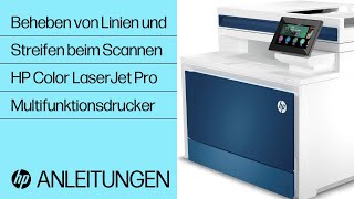 So beheben Sie Linien und Streifen in Scans  HP Color LaserJet Pro MultifunktionsdruckerHP Support [upl. by Akiam574]