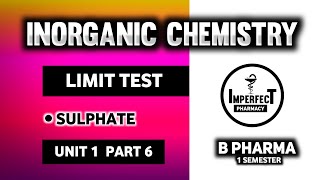 Limit Test For Sulphate  Limit Test  Pharmaceutical Inorganic Chemistry  B Pharma 1st Semester [upl. by Nosaes]