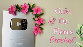 Guía de flores crochet🧶🌸🌸🌸🌸 [upl. by Leinahtan]