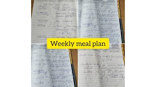 Weekly meal planindian meal planningplan with me weekly meal plan for beginnerstime management [upl. by Atinet168]