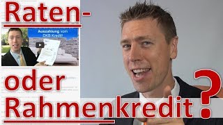 Rahmenkredit oder Ratenkredit ►welcher passt besser [upl. by Trevah]