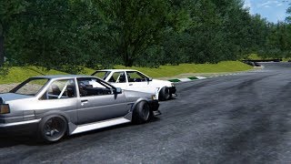 Assetto Corsa AE86 tandems on Yamanashi Sportsland [upl. by Normac]