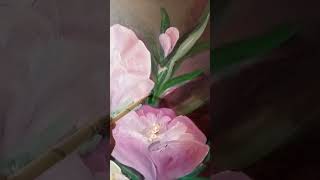 peony oil drawing oildrawing  flowersoil art artwork [upl. by Aufa]