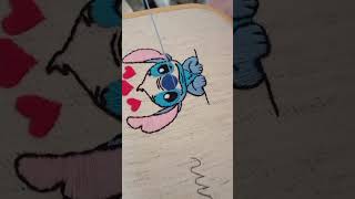 Broderie personnalisée Stitch handmade art drawing [upl. by Nalyak164]