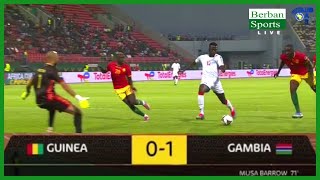 AFCON 2022 Guinea vs Gambia 0  1 Goal and Highlights [upl. by Alletniuq590]