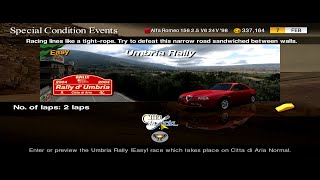 Gran Turismo 4 Spec II Mod 022  Umbria Rally Easy 🏆 Alfa Romeo 156 25 V6 24V 98  100 60FPS [upl. by Aihpled]