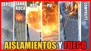 🔶 REACCIÓN al FUEGO de AISLAMIENTOS TERMICOS🔶 EPS XPS LANA DE ROCA DE VIDRIO POLIURETANO [upl. by Ydderf]