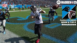 Madden 25 Carolina Panthers vs Atlanta Falcons Week 6 Sim 2024 Full 15 Minute Quarters Game Play [upl. by Analaj913]