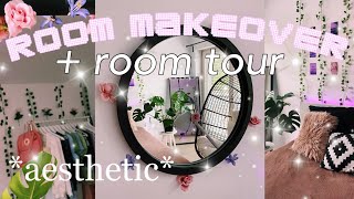 PRZERABIAM POKÓJ NA AESTHETIC  ROOM TOUR robię pokój z Pinteresta [upl. by Ihcehcu]