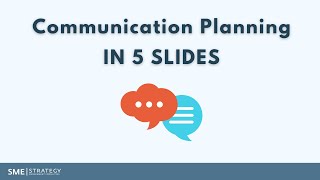 Communication Planning in 5 Slides  How to Create a Communication Plan [upl. by Audrie]