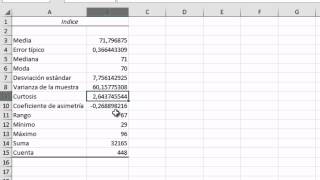 Función Análisis de Datos en Excel Estadiística Descriptiva [upl. by Ahsiemat]