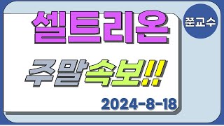 셀트리온 주가전망 818 주말속보 드디어 터졌다 [upl. by Solorac]