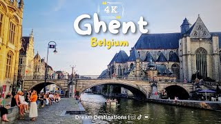 Ghent Belgium 2024  Walking tour  4K 60fps HDR [upl. by Isyak]