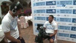 EXCLUSIVE askcarlos  Kun Aguero films Carlos Tevez on Mario Balotelli golf and United [upl. by Mellar]