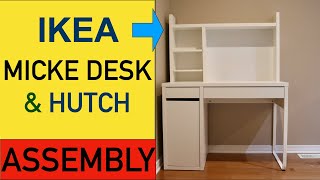 Ikea Micke Desk With Hutch Assembly Video [upl. by Acnalb465]