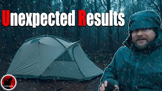 This Isnt What I Expected to Happen  Ice and Heavy Rain Waterproof Test  NatureHike Massif Tent [upl. by Attiuqaj337]