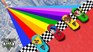 ¡SOBREVIVE a la RAMPA ARCOIRIS de 999999999 METROS en GTA 5 😱 PARKOUR EXTREMO en GTA 5 [upl. by Eilujna]