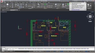 AutoCad Complete Floor Plan Part 9  Hatch  Tutorial [upl. by Ramey]