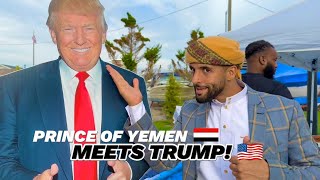 Prince Of YEMEN Meets Donald TRUMP [upl. by Aihsekram]