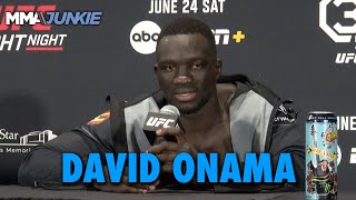 David Onamas KO Win Celebration Inspired by Israel Adesanya Thats My Guy  UFC on ABC 5 [upl. by Burlie]