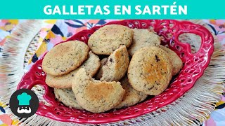 GALLETAS Sin Horno en la SARTÉN 🍪  Postres Fáciles y Rápidos [upl. by Colvert]