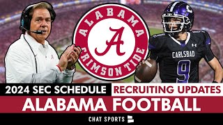 Alabama Football News amp Rumors 2024 SEC Schedule Julian Sayin At Elite 11 amp Recruiting Updates [upl. by Animsaj646]