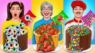 Me vs Grandma Cooking Challenge  Cake Decorating Challenge by Multi DO [upl. by Chita]