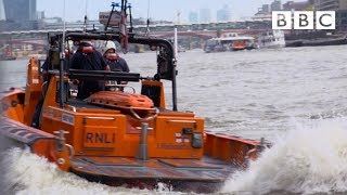 Unlikely hero saves man from River Thames  Saving Lives at Sea  BBC [upl. by Brantley]