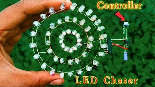 How to make LED chaserCD4017 led chaser projectMaking Led ChaserLed project at home [upl. by Acirdna]