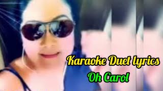 OH CAROL  Raggae  cha cha version Karaoke with lyrics [upl. by Ayiram]