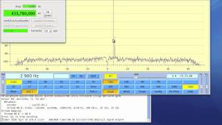 HO68 CW beacon with Funcube Dongle and Arrow antenna [upl. by Ammadis]