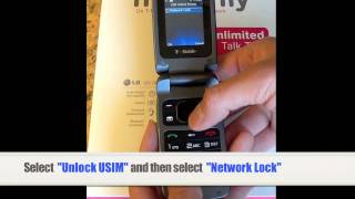 Unlock LG GS170  How to Unlock TMobile GS170 Network by Unlock code Instructions amp Guide [upl. by Killam]