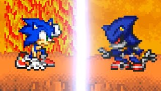 Modern Sonic vs Metal Sonic  Sprite Animation [upl. by Remmus]