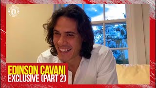 Edinson Cavani Exclusive Interview  Part Two  Manchester United  Scoring Goals RVP [upl. by Eceinahs]