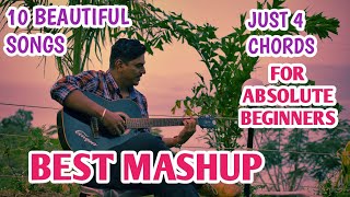 4 chords 10 Bollywood songs G C D Em guitar lesson  Beginners guitar lesson  For beginners [upl. by Yreffeg]