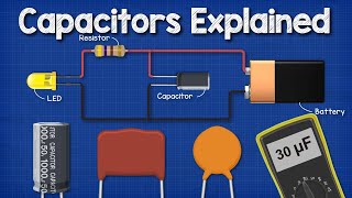 Capacitors Explained  The basics how capacitors work working principle [upl. by Helbonnas]