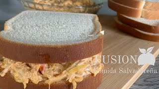 Como hacer SANDWICH DE POLLO receta salvadoreña [upl. by Alledi]