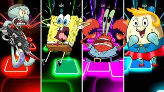 Squidward Soldier 🆚 Spongebob 🆚 Mr Crab 🆚 Mrs Puff 🎶 Who Is Best [upl. by Ellehcit613]