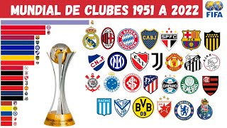 MUNDIAL DE CLUBES 1951  2022  CAMPEÕES  VICECAMPEÕES [upl. by Naniac115]