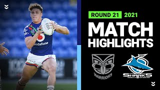 Warriors v Sharks Match Highlights  Round 21 2021  Telstra Premiership  NRL [upl. by Kinsley]