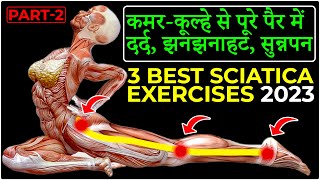 3 Best Sciatica Pain Relief Exercises  Back Pain Hindi 2023 [upl. by Knarf85]