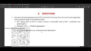 Autacoids Serotonin [upl. by Brouwer56]