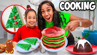 HOW TO MAKE CHRISTMAS RICE KRISPIES TREATS COOKING WITH KESHIA amp KIKI  THE RUSH FAM [upl. by Norraf417]