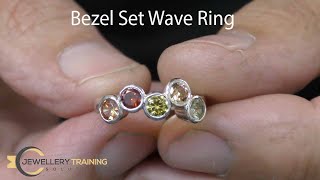 Bezel Set Wave Ring [upl. by Atteloiv336]